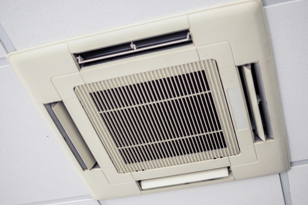 modern air conditioner installed in the ceiling