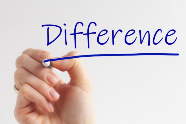 difference written on virtual board depicting ductless air conditioner and ductless heat pump difference