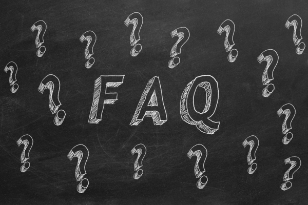 FAQ with question marks doodle on chalkboard depicting questions about Summer Electrical Projects