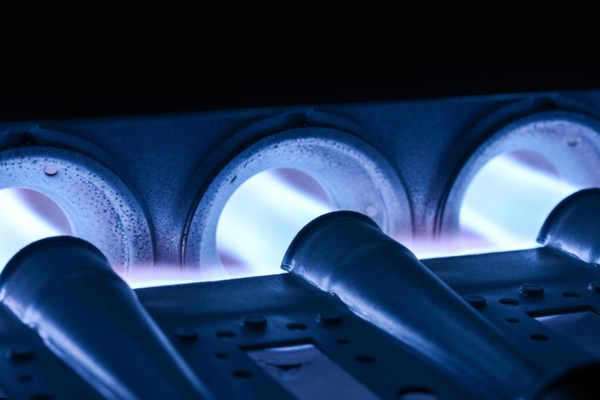 Closeup Shot Of Home Furnace Burner