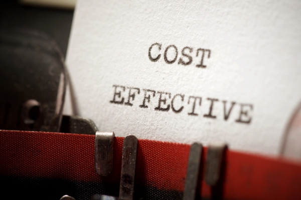 Cost effective text written with a typewriter depicting Bioheat® Fuel
