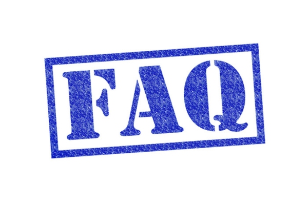 FAQ on blue stamp depicting questions about Trane Air Conditioner Comparison