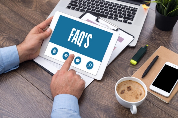 FAQ'S displayed on a smart tablet depicting questions about Circuit Breaker Keeps Tripping
