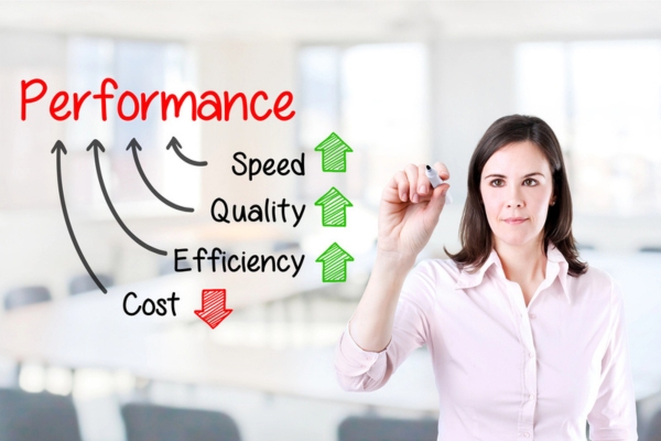 woman writing performance concept depicting air conditioner comfort, cost & efficiency