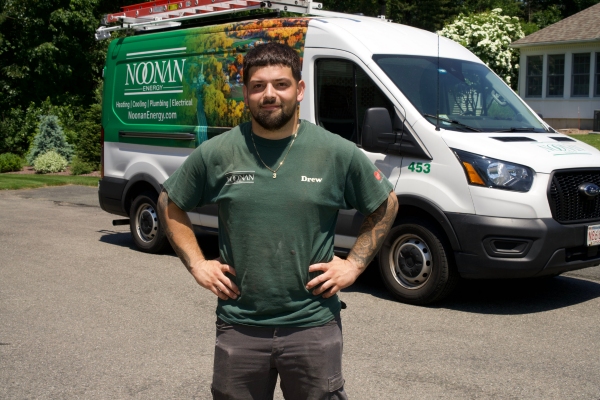 Noonan Energy HVAC technician and service van