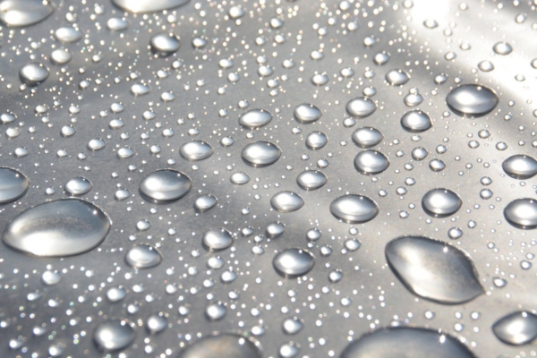 condensation on a surface depicting heating oil tank