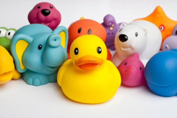 image of different rubber animal toys