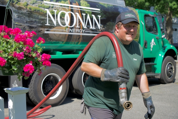 Noonan Energy heating oil delivery staff and truck