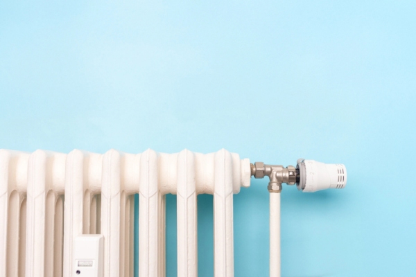 home heating radiator and control knob