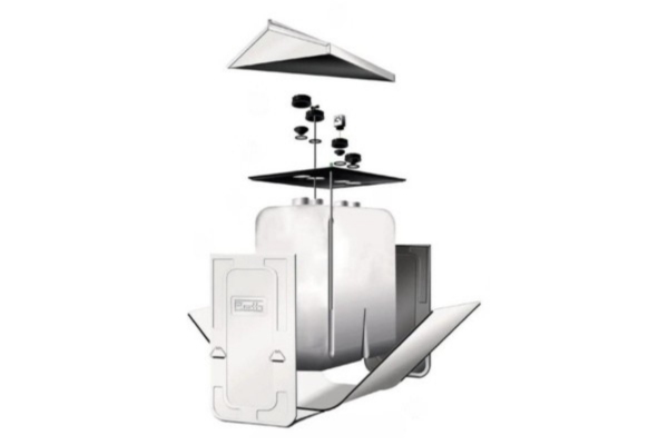 deconstructed double-walled Roth heating oil tank