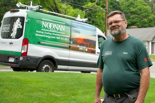 Noonan Energy HVAC technician and service van
