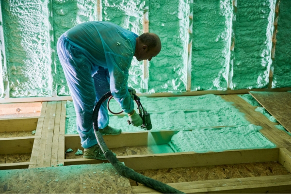 spray foam insulation by a professional