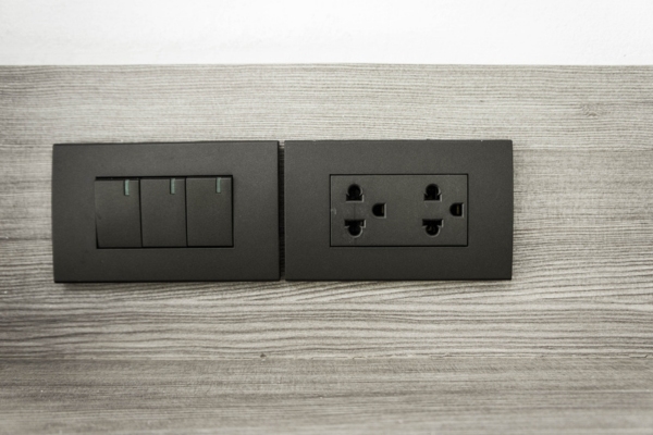 additional outlets and switch on home office