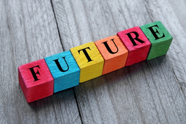 FUTURE spelled using colorful wooden letter blocks depicting Air Conditioning Technology