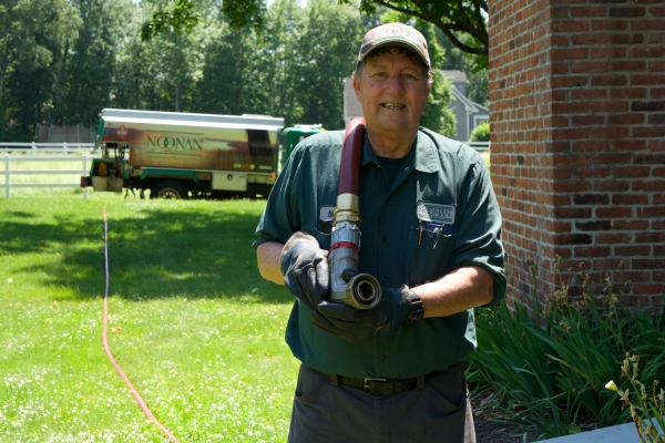 Noonan Energy oil delivery truck and driver