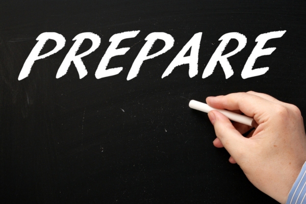 PREPARE written on a chalkboard depicting furnace and boilers