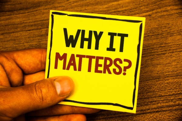 why it matters written on a sticky note held by a man depicting Proper Landscaping Around Your Oil Tank